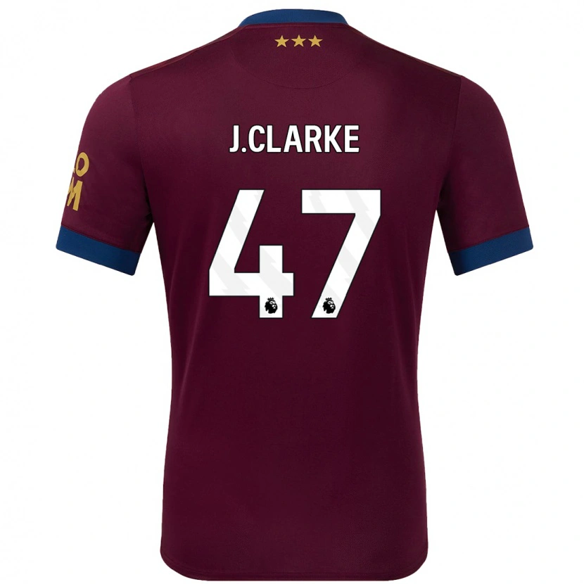 Danxen Enfant Maillot Jack Clarke #47 Marron Tenues Extérieur 2024/25 T-Shirt