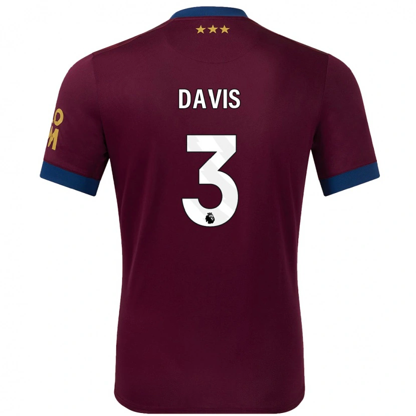 Danxen Enfant Maillot Leif Davis #3 Marron Tenues Extérieur 2024/25 T-Shirt