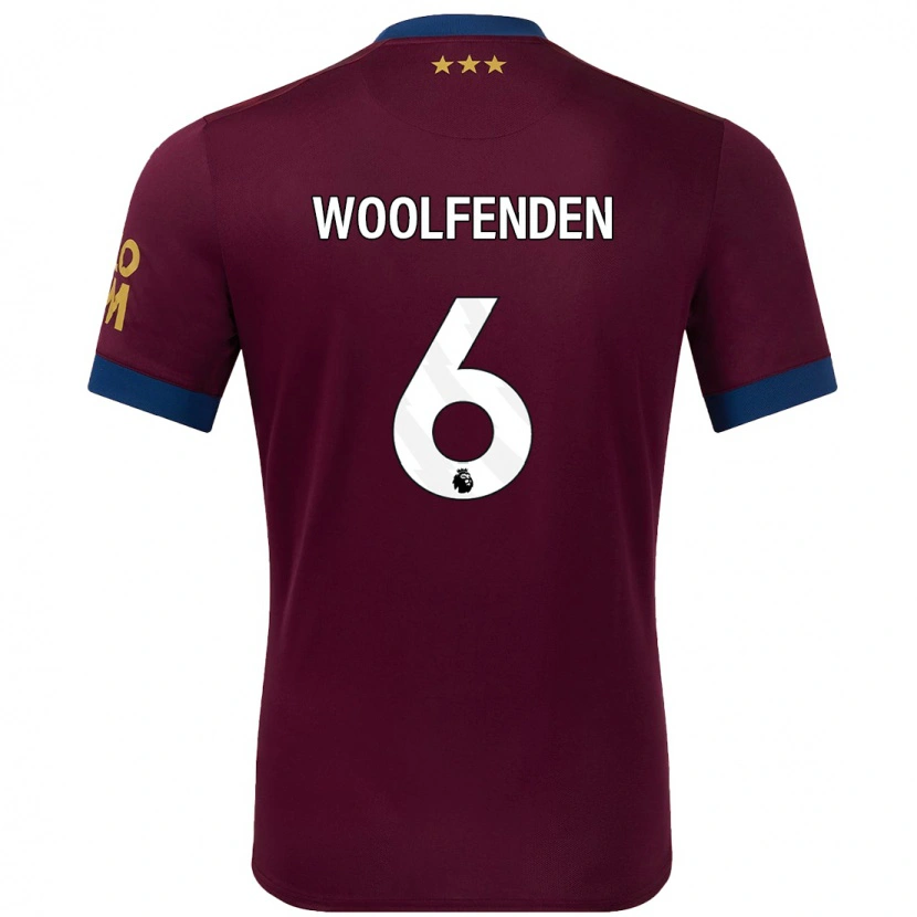 Danxen Enfant Maillot Luke Woolfenden #6 Marron Tenues Extérieur 2024/25 T-Shirt