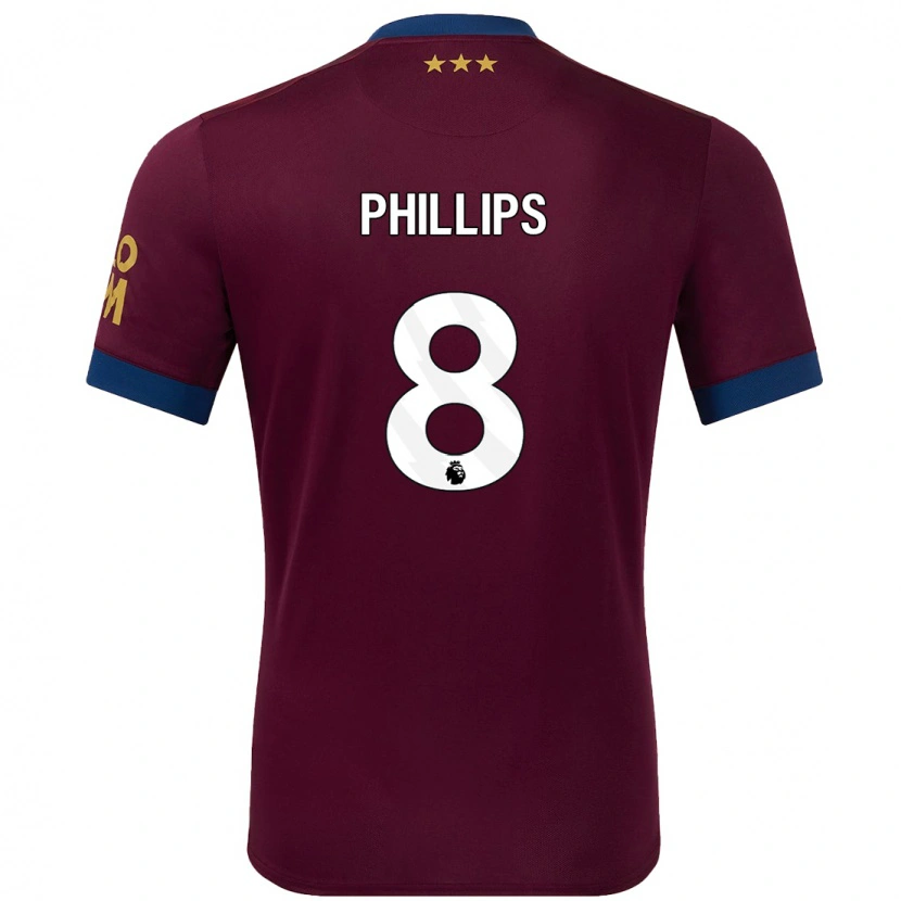 Danxen Enfant Maillot Kalvin Phillips #8 Marron Tenues Extérieur 2024/25 T-Shirt