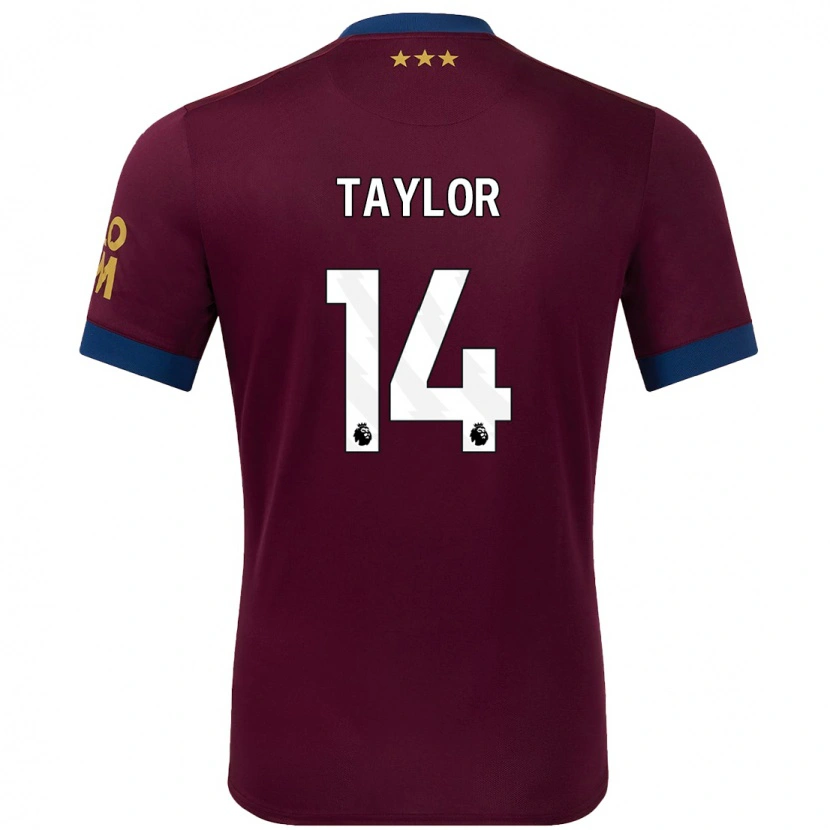 Danxen Enfant Maillot Jack Taylor #14 Marron Tenues Extérieur 2024/25 T-Shirt