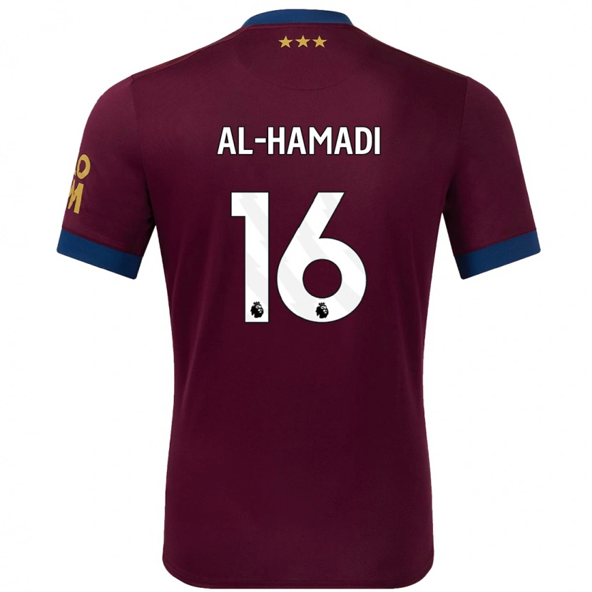 Danxen Enfant Maillot Ali Al-Hamadi #16 Marron Tenues Extérieur 2024/25 T-Shirt