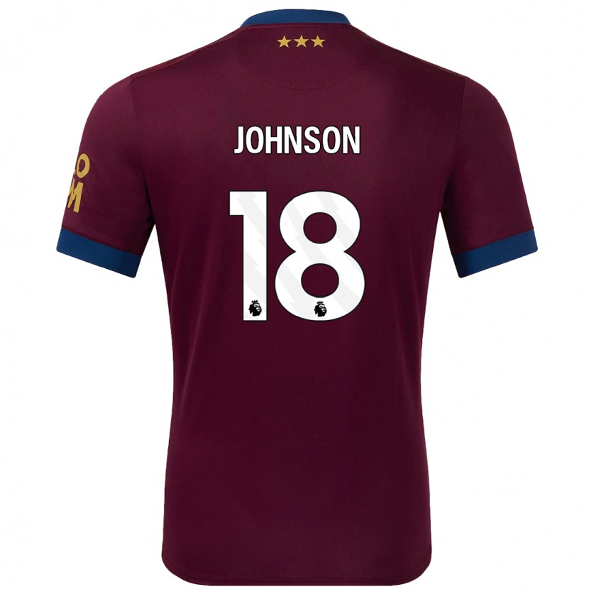 Danxen Enfant Maillot Ben Johnson #18 Marron Tenues Extérieur 2024/25 T-Shirt