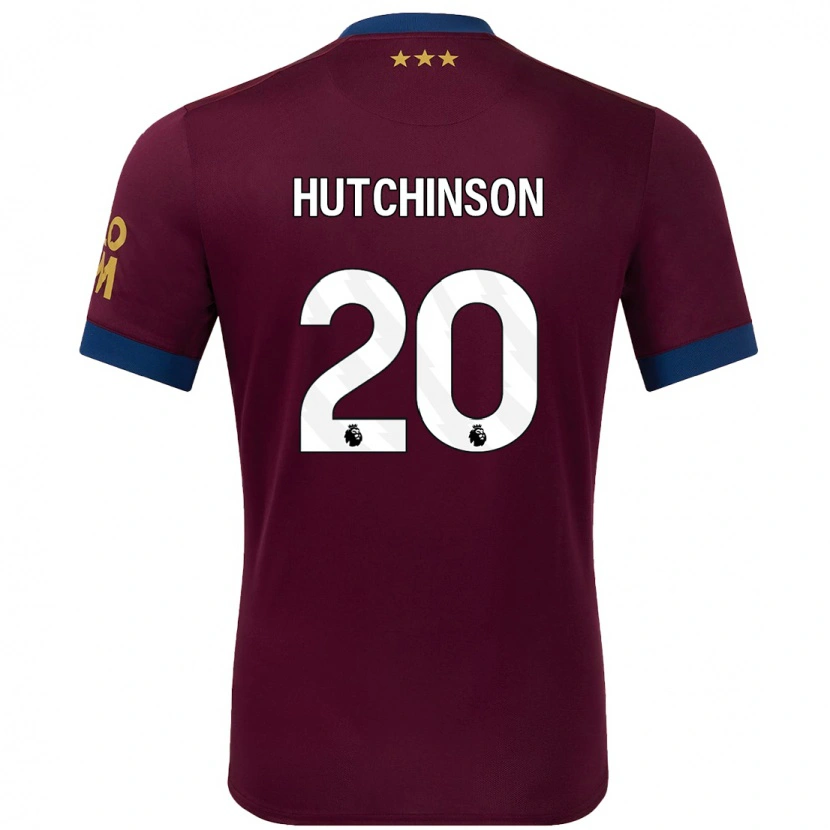 Danxen Enfant Maillot Omari Hutchinson #20 Marron Tenues Extérieur 2024/25 T-Shirt