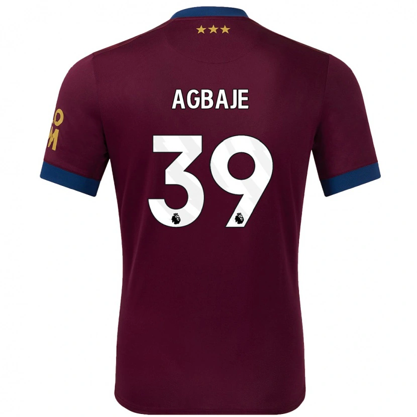 Danxen Enfant Maillot Edwin Agbaje #39 Marron Tenues Extérieur 2024/25 T-Shirt