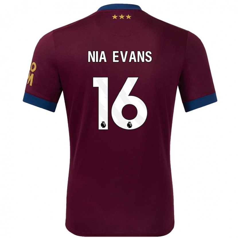 Danxen Enfant Maillot Nia Evans #16 Marron Tenues Extérieur 2024/25 T-Shirt