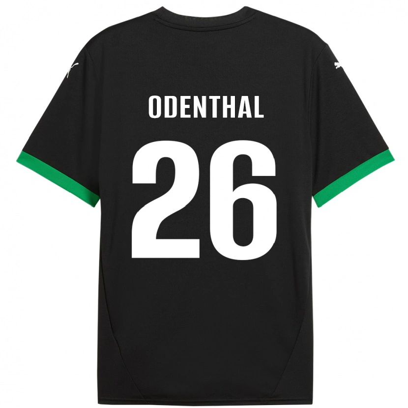 Danxen Homme Maillot Cas Odenthal #26 Noir Vert Foncé Tenues Domicile 2024/25 T-Shirt