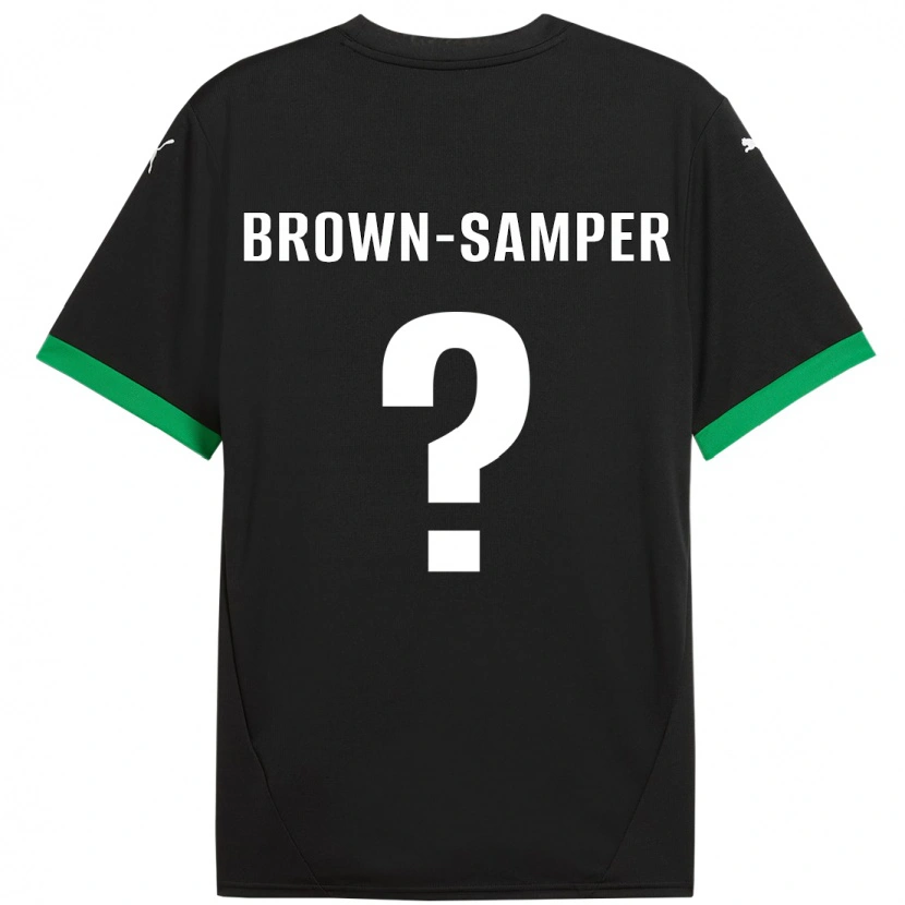 Danxen Homme Maillot Isaac Brown-Samper #0 Noir Vert Foncé Tenues Domicile 2024/25 T-Shirt