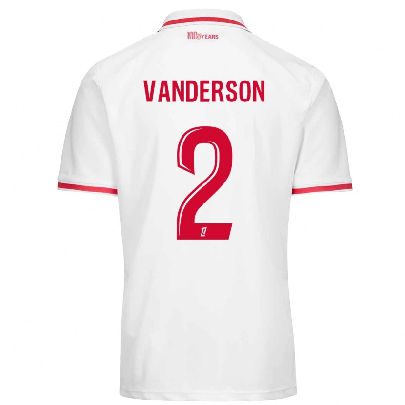 Danxen Homme Maillot Vanderson #2 Blanc Rouge Tenues Domicile 2024/25 T-Shirt