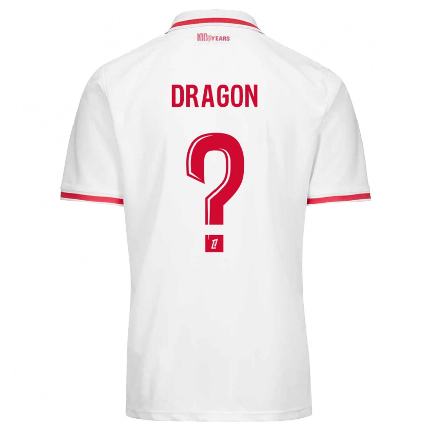 Danxen Homme Maillot Clément Dragon #0 Blanc Rouge Tenues Domicile 2024/25 T-Shirt