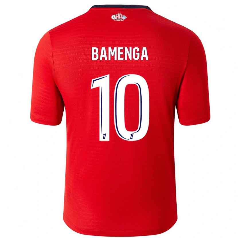 Danxen Homme Maillot Naomie Bamenga #10 Rouge Blanc Tenues Domicile 2024/25 T-Shirt