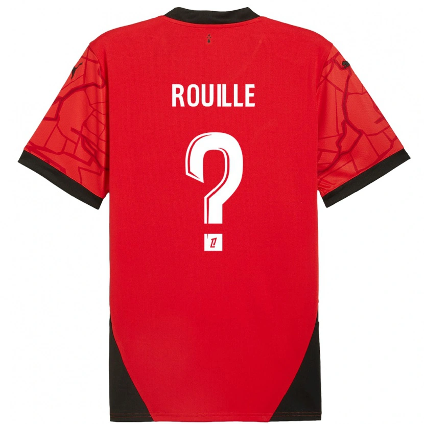 Danxen Homme Maillot Léo Rouillé #0 Rouge Noir Tenues Domicile 2024/25 T-Shirt