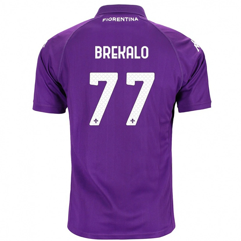 Danxen Homme Maillot Josip Brekalo #77 Violet Tenues Domicile 2024/25 T-Shirt