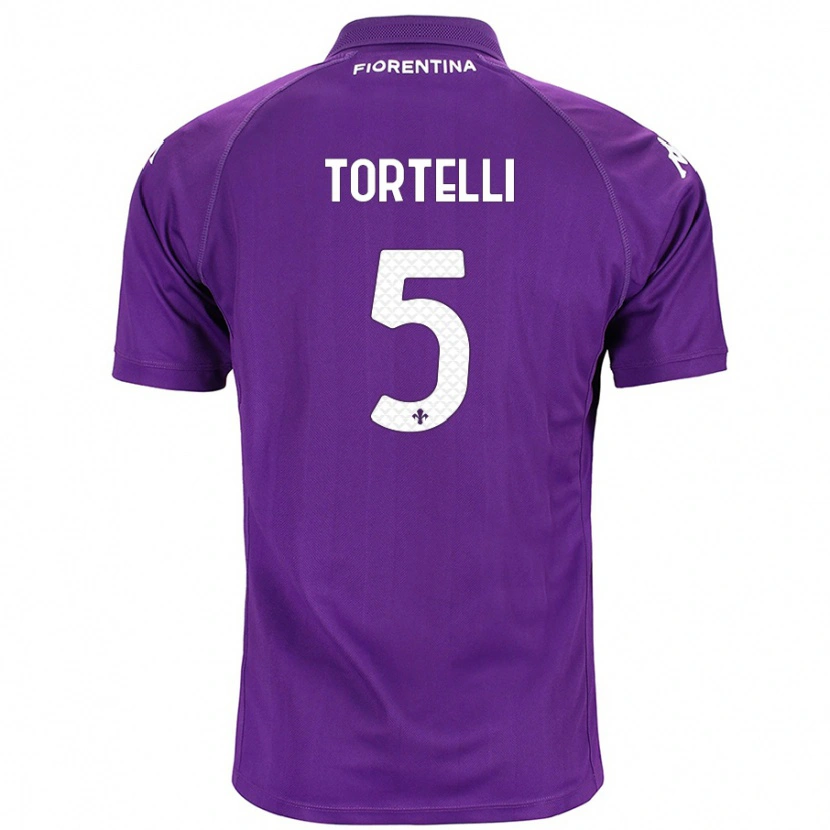 Danxen Homme Maillot Alice Tortelli #5 Violet Tenues Domicile 2024/25 T-Shirt