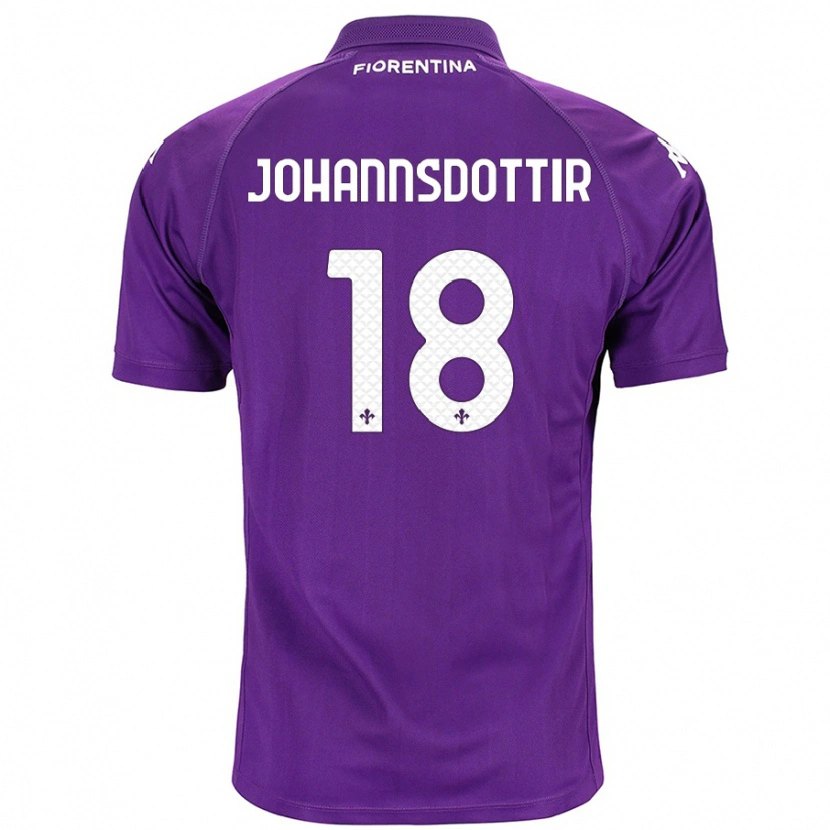 Danxen Homme Maillot Alexandra Jóhannsdóttir #18 Violet Tenues Domicile 2024/25 T-Shirt