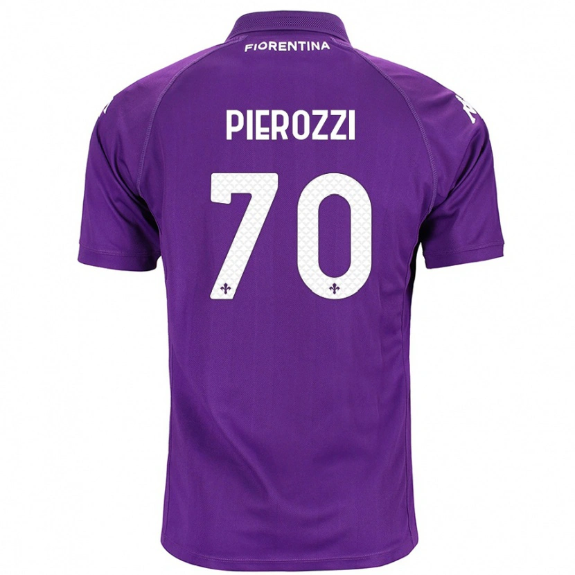 Danxen Homme Maillot Niccolò Pierozzi #70 Violet Tenues Domicile 2024/25 T-Shirt