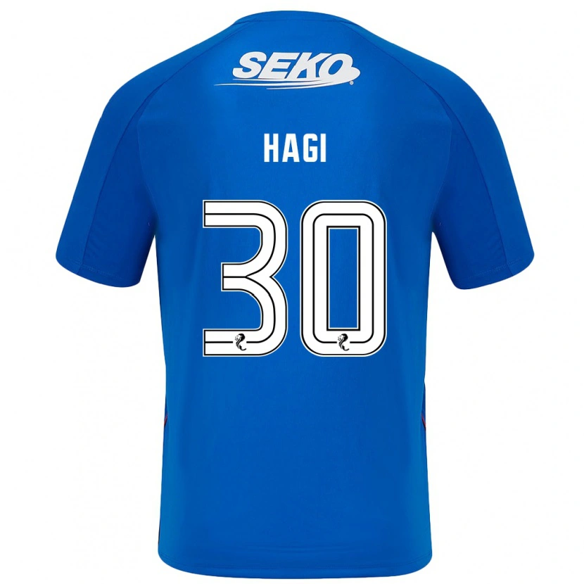 Danxen Homme Maillot Ianis Hagi #30 Bleu Foncé Tenues Domicile 2024/25 T-Shirt