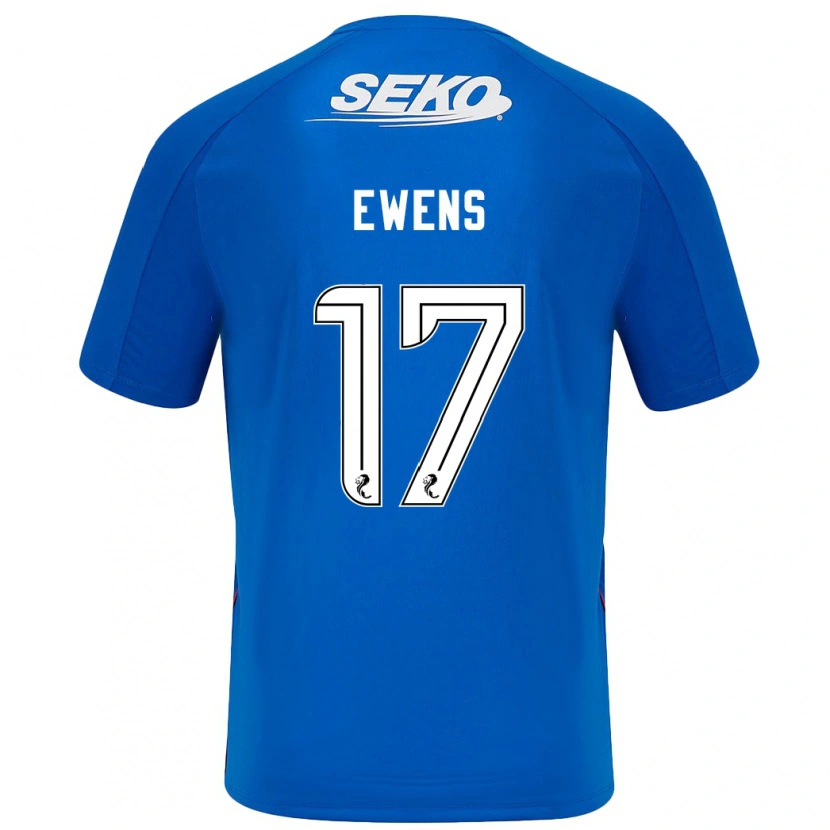 Danxen Homme Maillot Sarah Ewens #17 Bleu Foncé Tenues Domicile 2024/25 T-Shirt