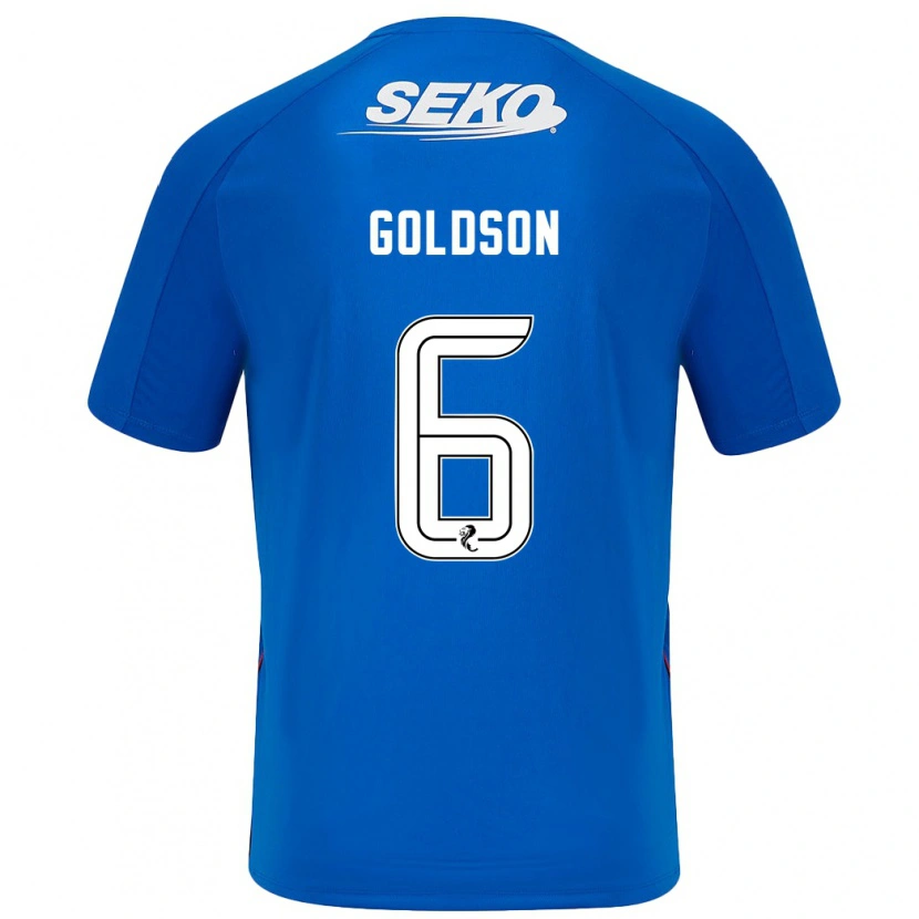 Danxen Homme Maillot Connor Goldson #6 Bleu Foncé Tenues Domicile 2024/25 T-Shirt