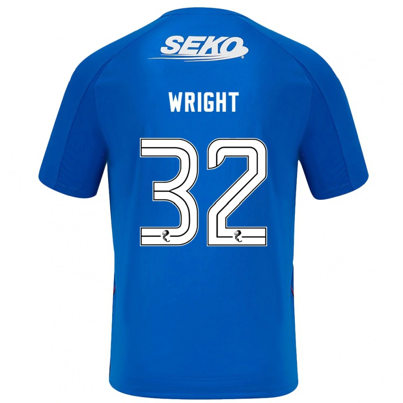 Danxen Homme Maillot Kieran Wright #32 Bleu Foncé Tenues Domicile 2024/25 T-Shirt