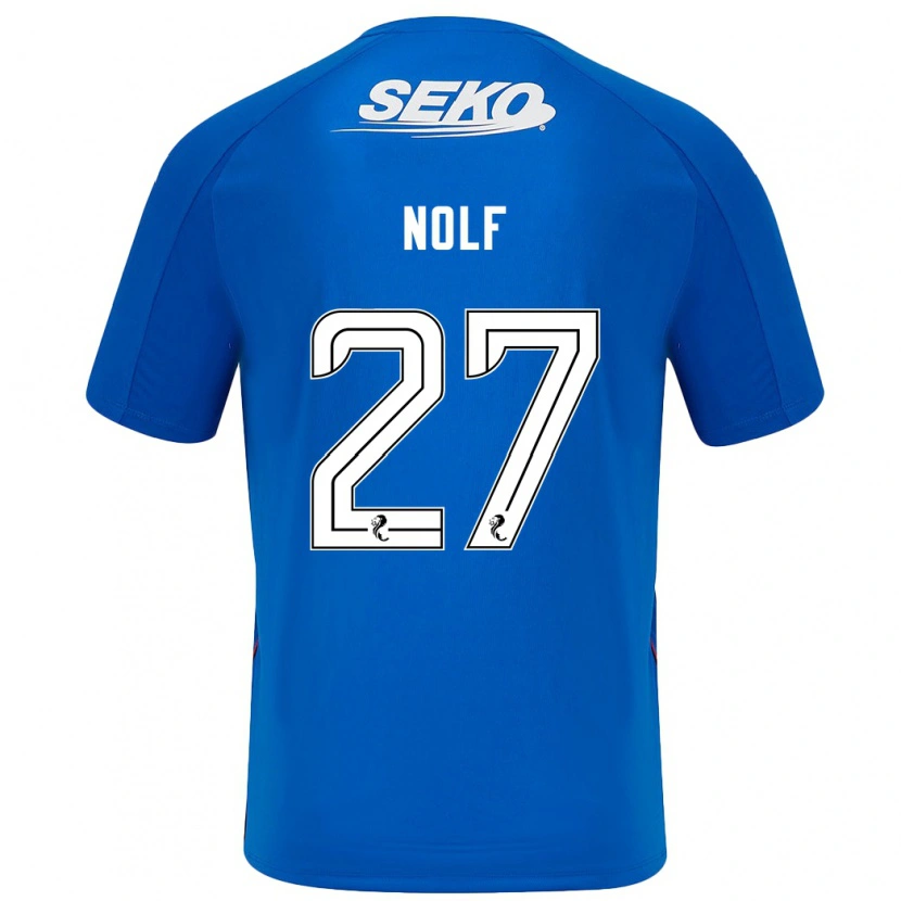 Danxen Homme Maillot Madeline Nolf #27 Bleu Foncé Tenues Domicile 2024/25 T-Shirt