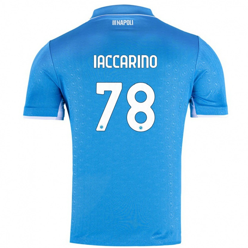 Danxen Homme Maillot Gennaro Iaccarino #78 Bleu Ciel Tenues Domicile 2024/25 T-Shirt