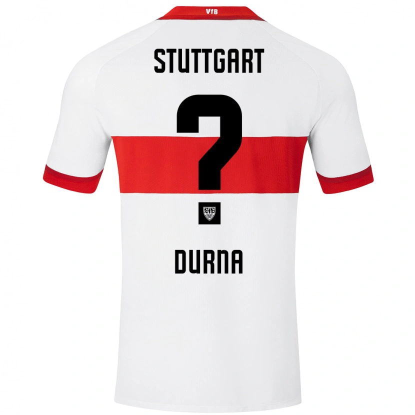 Danxen Homme Maillot Tuncay Durna #0 Blanc Rouge Tenues Domicile 2024/25 T-Shirt