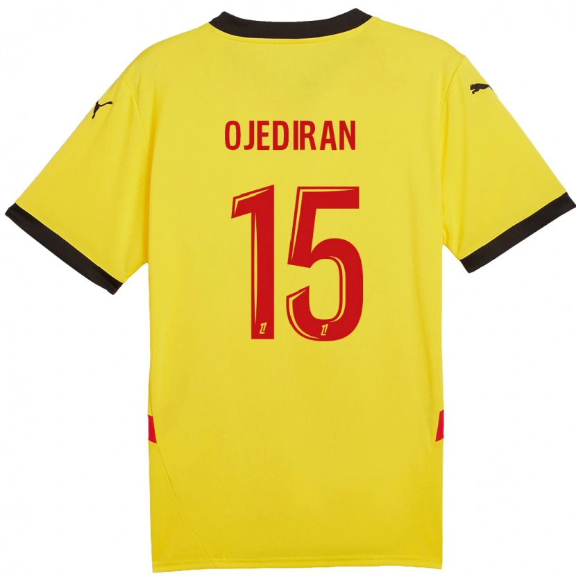 Danxen Homme Maillot Hamzat Ojediran #15 Jaune Rouge Tenues Domicile 2024/25 T-Shirt