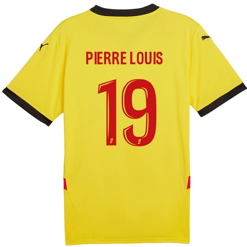 Danxen Homme Maillot Dayana Pierre-Louis #19 Jaune Rouge Tenues Domicile 2024/25 T-Shirt