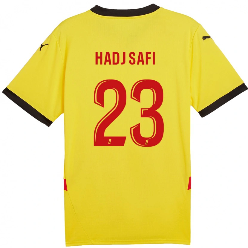 Danxen Homme Maillot Souhina Hadj Safi #23 Jaune Rouge Tenues Domicile 2024/25 T-Shirt