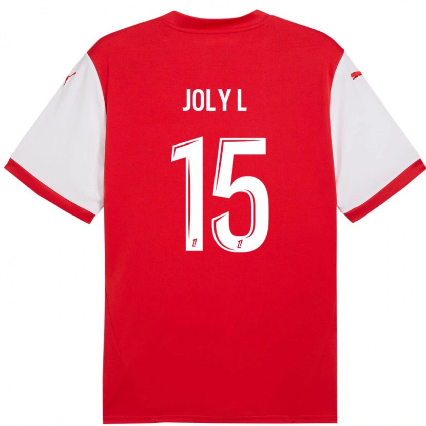 Danxen Homme Maillot Lou Ann Joly #15 Rouge Blanc Tenues Domicile 2024/25 T-Shirt