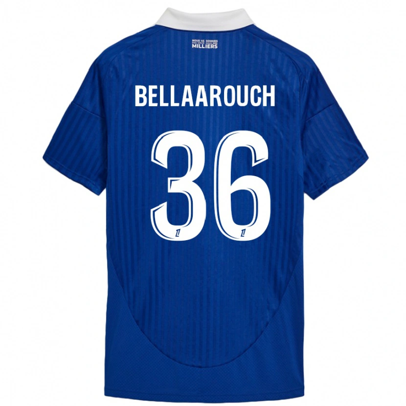 Danxen Homme Maillot Alaa Bellaarouch #36 Bleu Blanc Tenues Domicile 2024/25 T-Shirt