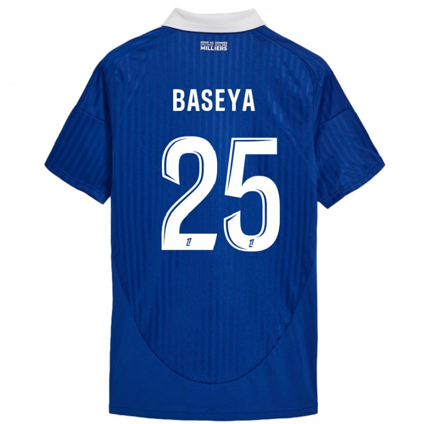 Danxen Homme Maillot Steven Baseya #25 Bleu Blanc Tenues Domicile 2024/25 T-Shirt