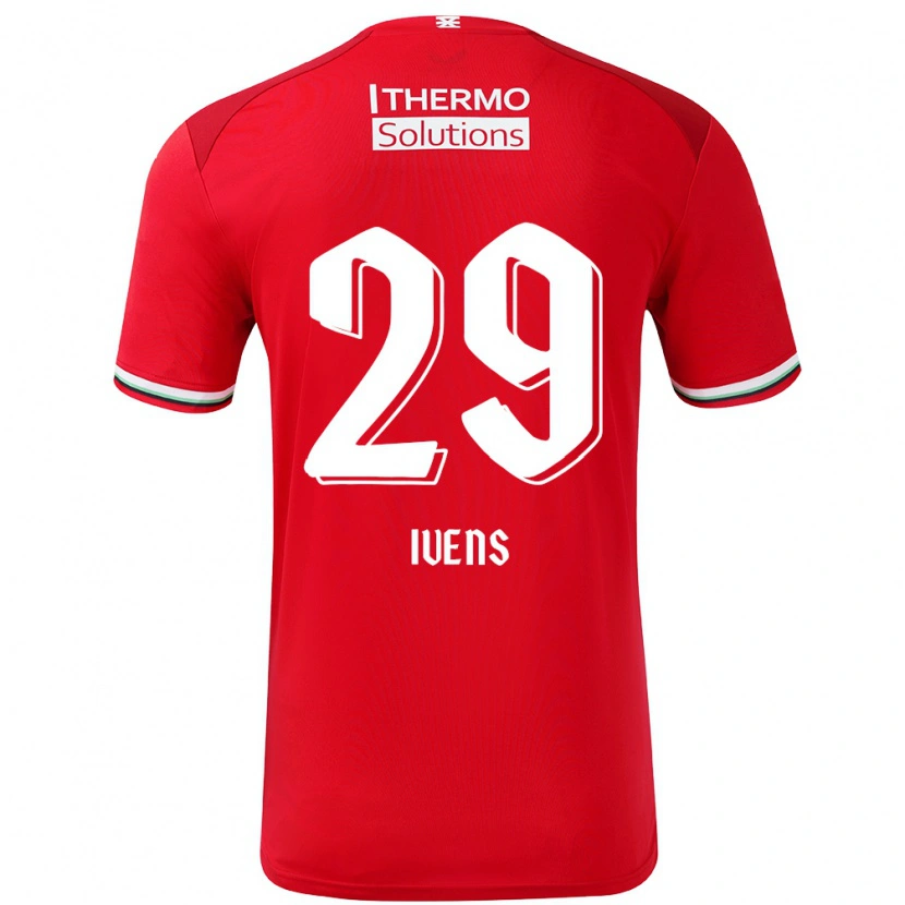 Danxen Homme Maillot Rose Ivens #29 Rouge Blanc Tenues Domicile 2024/25 T-Shirt