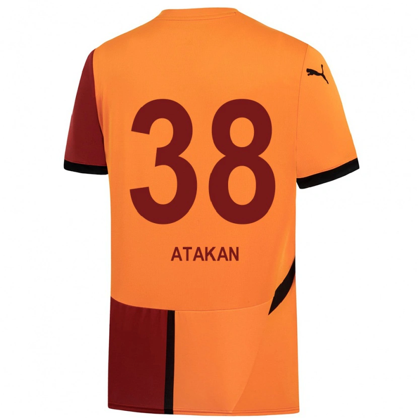 Danxen Homme Maillot Atakan Ordu #38 Jaune Rouge Tenues Domicile 2024/25 T-Shirt