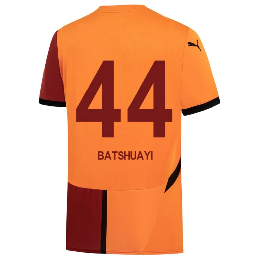 Danxen Homme Maillot Michy Batshuayi #44 Jaune Rouge Tenues Domicile 2024/25 T-Shirt