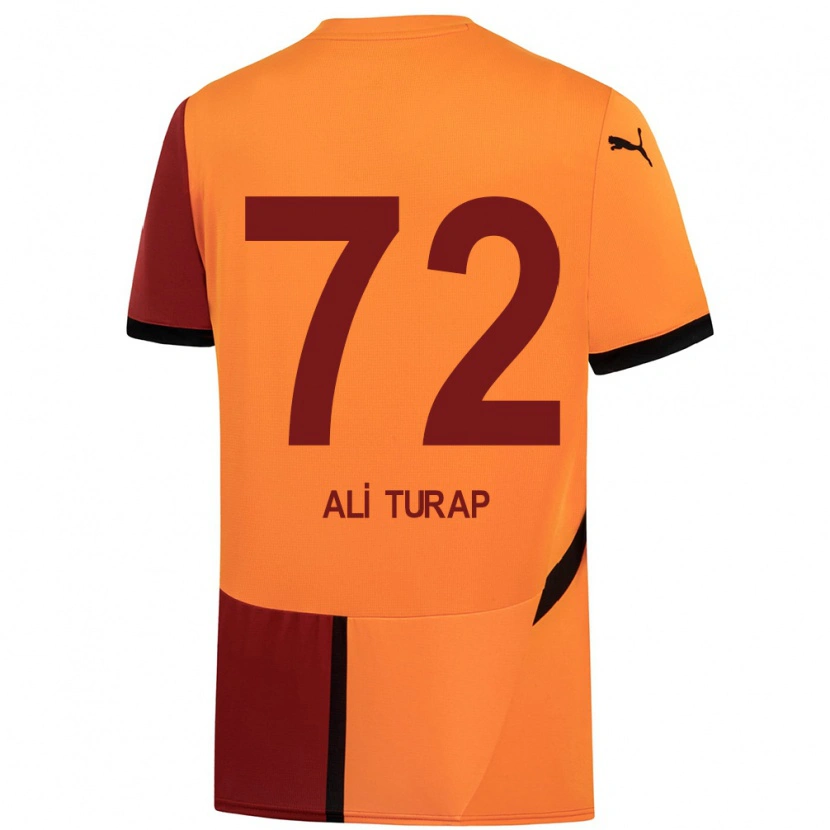 Danxen Homme Maillot Ali Turap Bülbül #72 Jaune Rouge Tenues Domicile 2024/25 T-Shirt