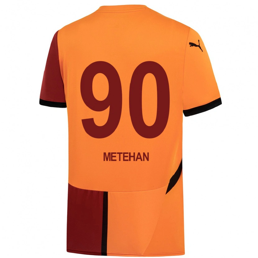 Danxen Homme Maillot Metehan Baltacı #90 Jaune Rouge Tenues Domicile 2024/25 T-Shirt