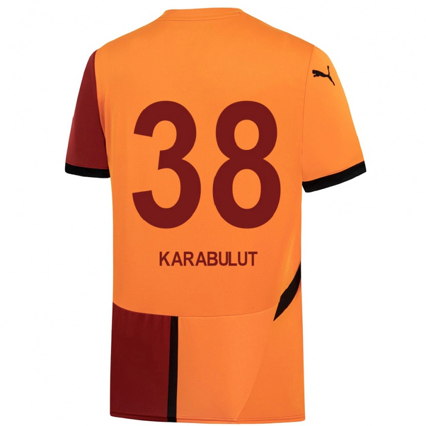 Danxen Homme Maillot Arzu Karabulut #38 Jaune Rouge Tenues Domicile 2024/25 T-Shirt