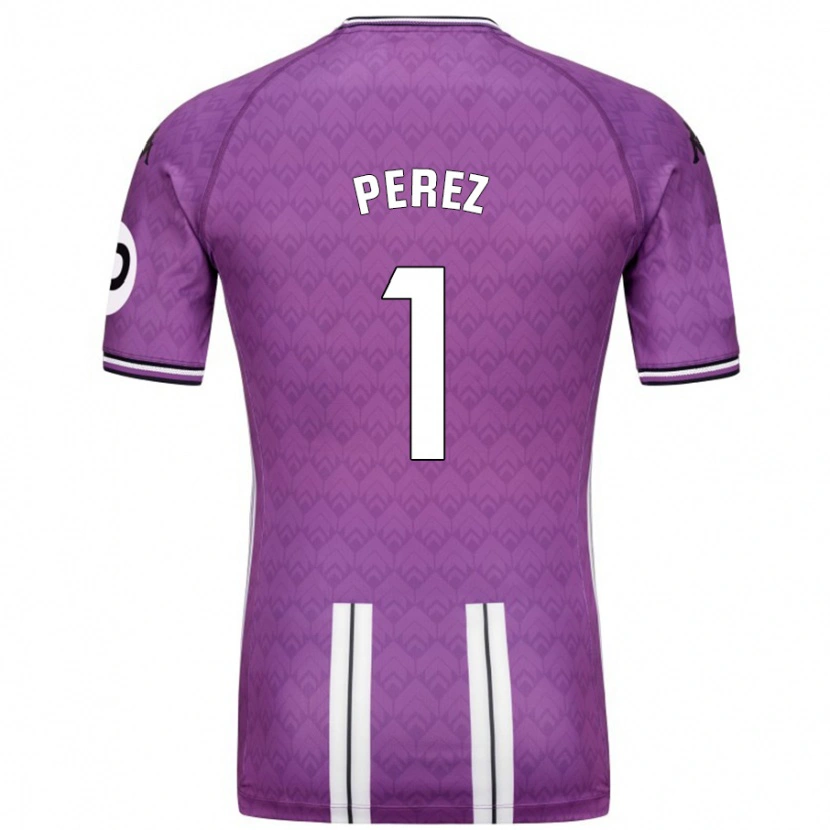 Danxen Homme Maillot Fer Pérez #1 Violet Blanc Tenues Domicile 2024/25 T-Shirt