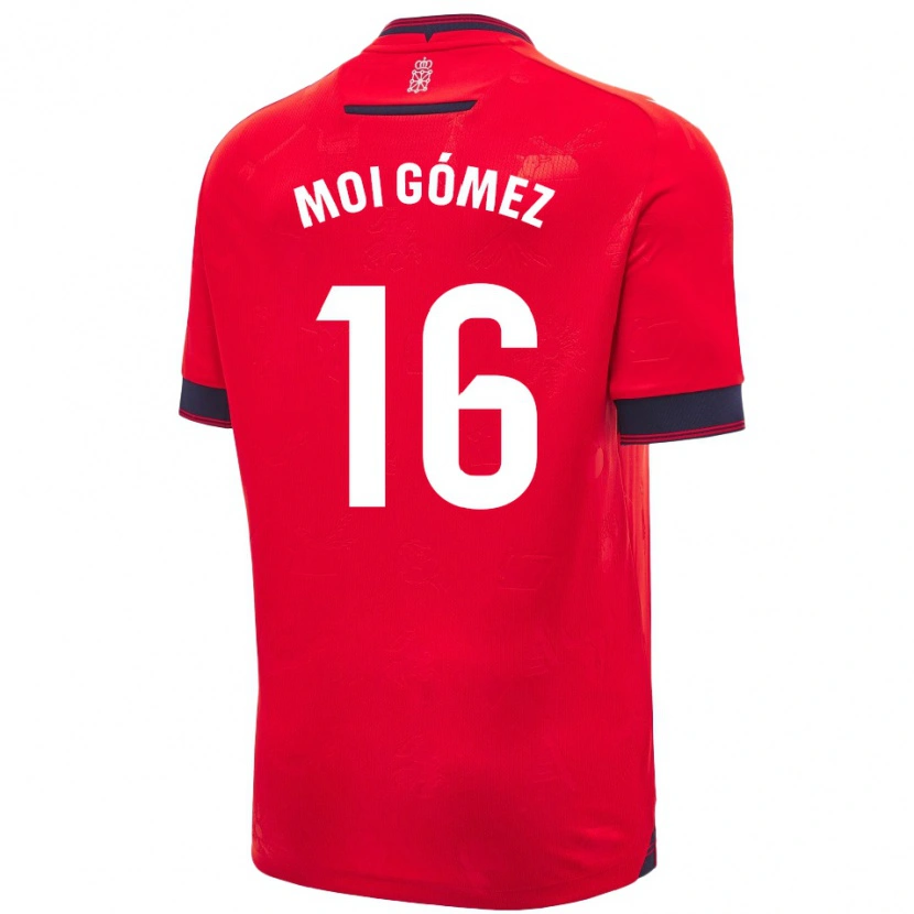 Danxen Homme Maillot Moi Gómez #16 Rouge Blanc Tenues Domicile 2024/25 T-Shirt