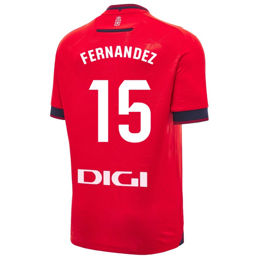 Danxen Homme Maillot Leyre Fernández Sánchez #15 Rouge Blanc Tenues Domicile 2024/25 T-Shirt