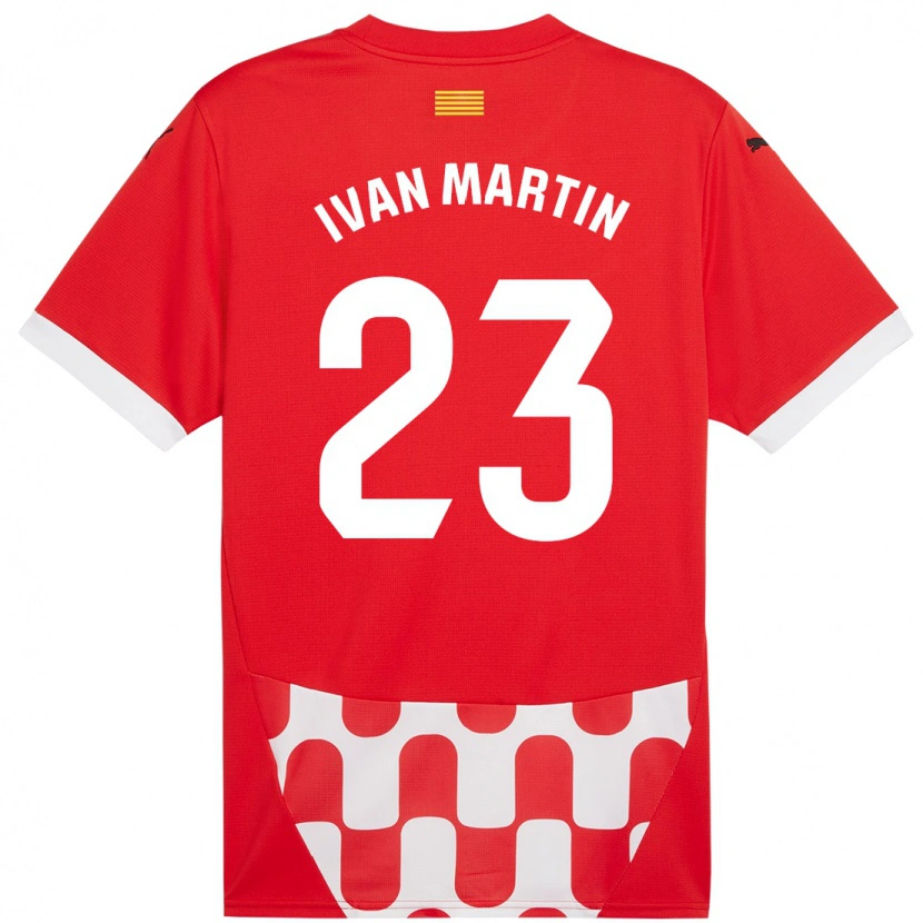 Danxen Homme Maillot Iván Martín #23 Rouge Blanc Tenues Domicile 2024/25 T-Shirt