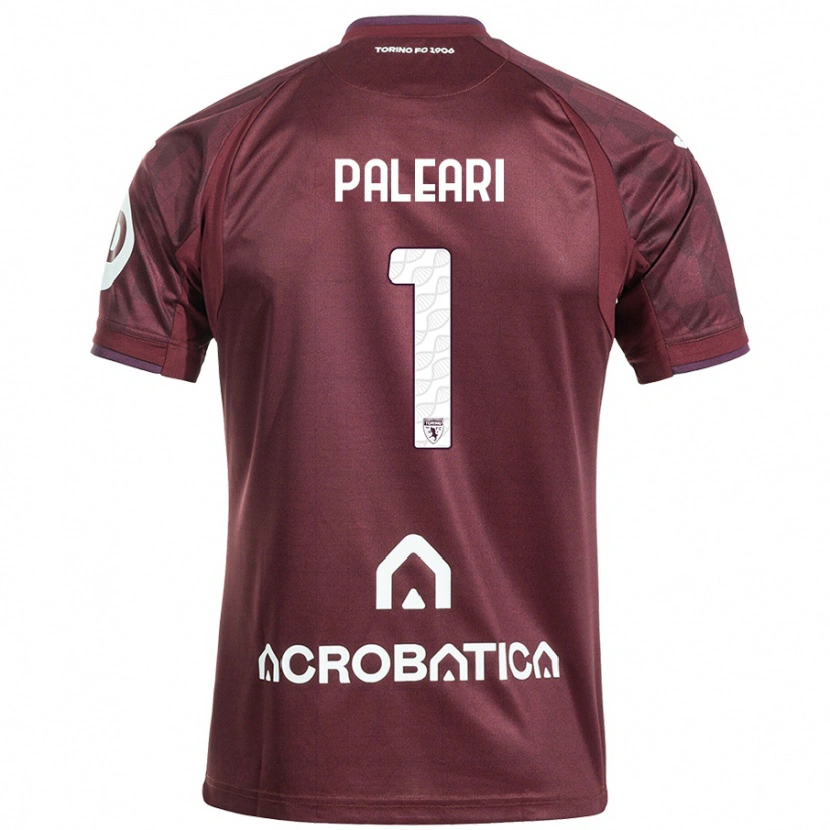 Danxen Homme Maillot Alberto Paleari #1 Bordeaux Blanc Tenues Domicile 2024/25 T-Shirt