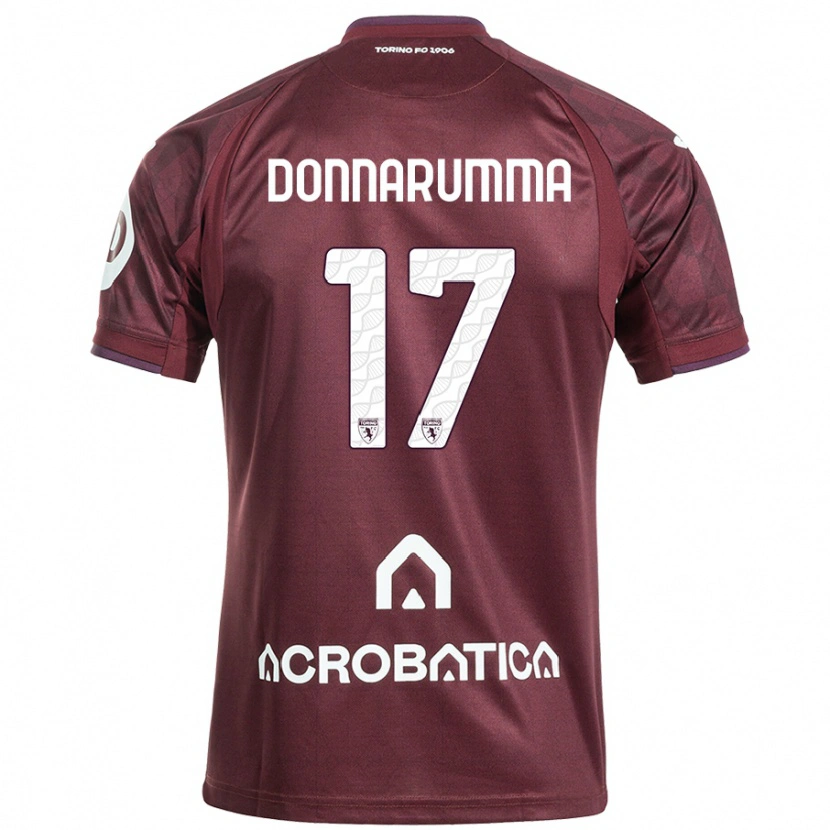 Danxen Homme Maillot Antonio Donnarumma #17 Bordeaux Blanc Tenues Domicile 2024/25 T-Shirt