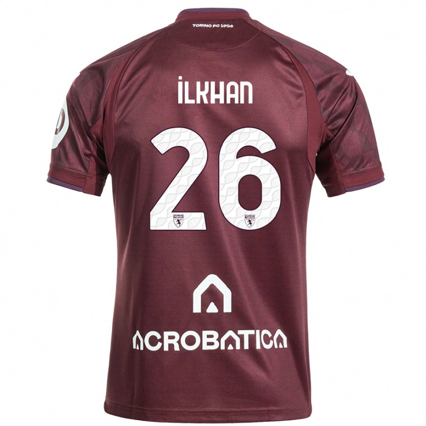 Danxen Homme Maillot Emirhan İlkhan #26 Bordeaux Blanc Tenues Domicile 2024/25 T-Shirt