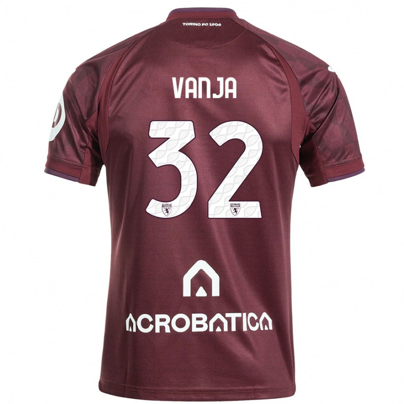 Danxen Homme Maillot Vanja Milinković-Savić #32 Bordeaux Blanc Tenues Domicile 2024/25 T-Shirt