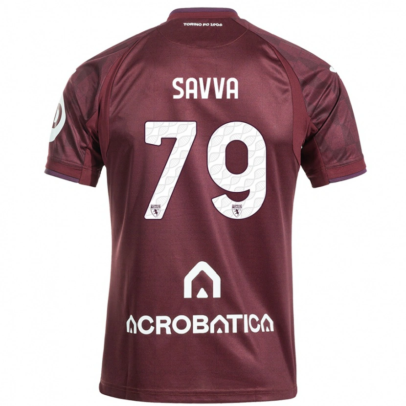 Danxen Homme Maillot Zanos Savva #79 Bordeaux Blanc Tenues Domicile 2024/25 T-Shirt