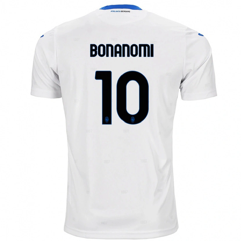 Danxen Homme Maillot Andrea Bonanomi #10 Blanc Tenues Extérieur 2024/25 T-Shirt