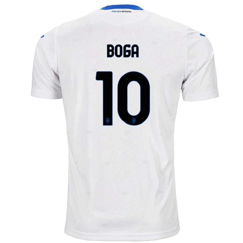 Danxen Homme Maillot Jeremie Boga #10 Blanc Tenues Extérieur 2024/25 T-Shirt